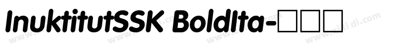 InuktitutSSK BoldIta字体转换